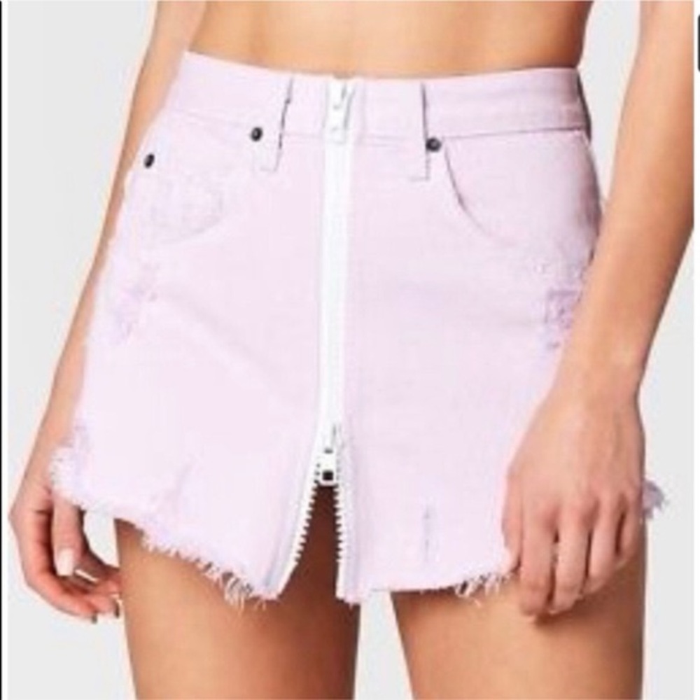 Carmar Distressed Zipper Skirt